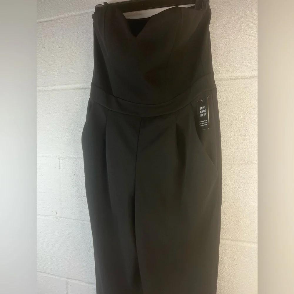 Express Black Strapless Jumpsuit, 6 - Picture 5 of 7